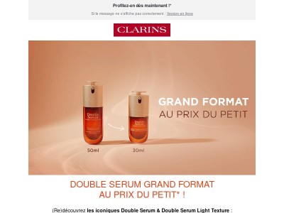 Double Serum : le grand format au prix du petit 🧡