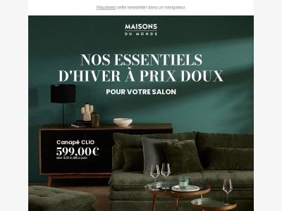 Les essentiels du salon, à prix doux