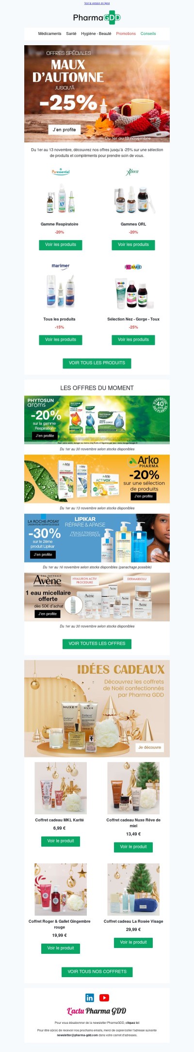 🍂 Maux d'automne : découvrez nos offres jusqu'à -25% 🤧