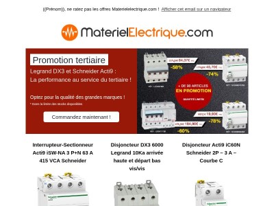 🔥 Promotions sur les disjoncteurs du tertiaire