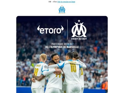 eToro devient partenaire officiel de l'Olympique de Marseille 🔵⚪