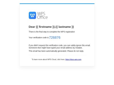 726876 is your WPS verification code