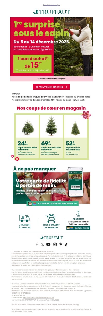 15€ offerts en bon d'achat*🎄