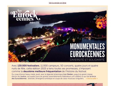 🔥 Monumentales Eurockéennes 2025, entre diversité et solidarité ☀️