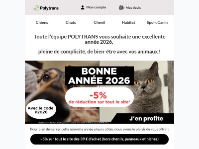Bonne année 2026 : 5% offerts pour bien commencer