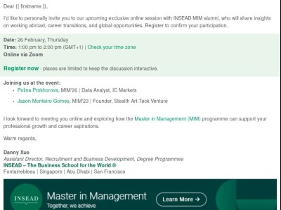 Don't miss out: Learn how MIM alumni built their global careers