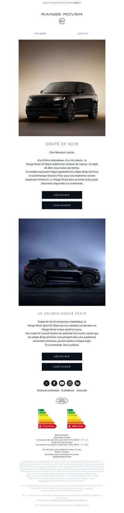 Découvrez la gamme SV. D'un noir absolu.