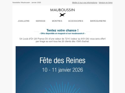 Mauboussin fête les Reines ce week-end !