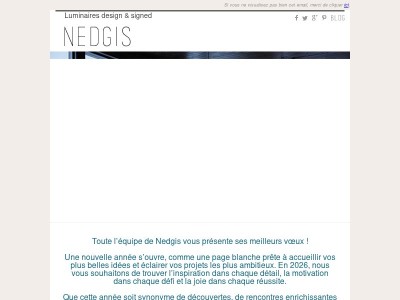 Nedgis vous présente ses meilleurs vœux pour 2026 !