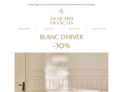 -30% sur le linge de lit & bain + Livraison offerte