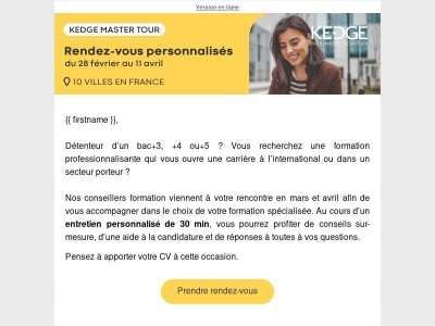 📍 Venez à notre rencontre lors du KEDGE MASTER TOUR 2026