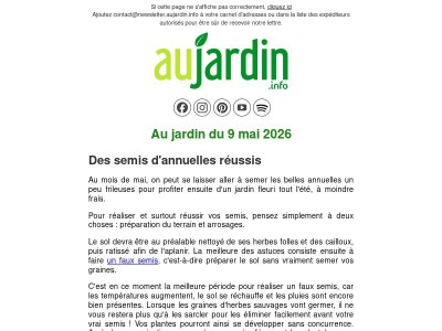Au jardin du 9 mai 2026