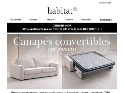 Nouveautés | Canapés convertibles sur mesure
