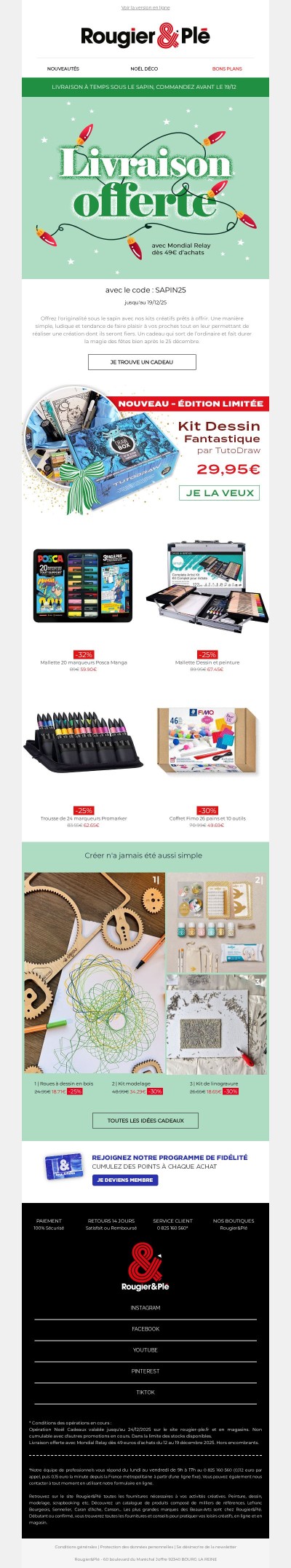 Livraison offerte en point relais, c'est maintenant 🔔