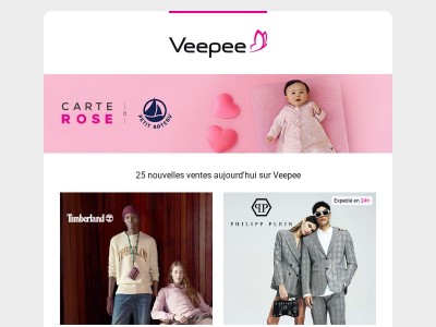 Aujourd'hui : Timberland, Philipp Plein, Vero Moda et 22 autres ventes sur Veepee