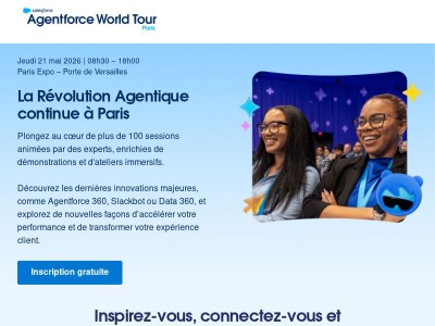 Découvrez l'Entreprise Agentique à l'Agentforce World Tour Paris le 21 mai