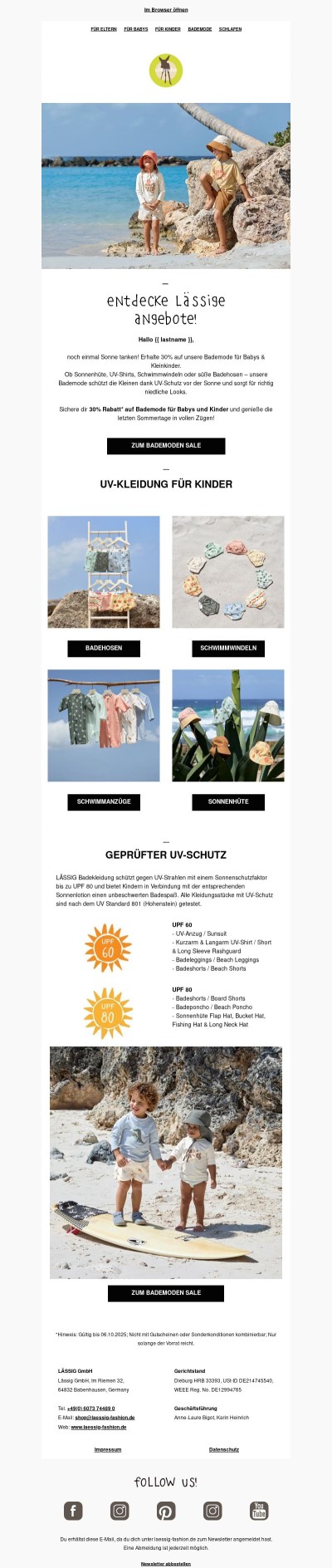 🌊 Bademode im Sale: Erhalte 30% Rabatt!