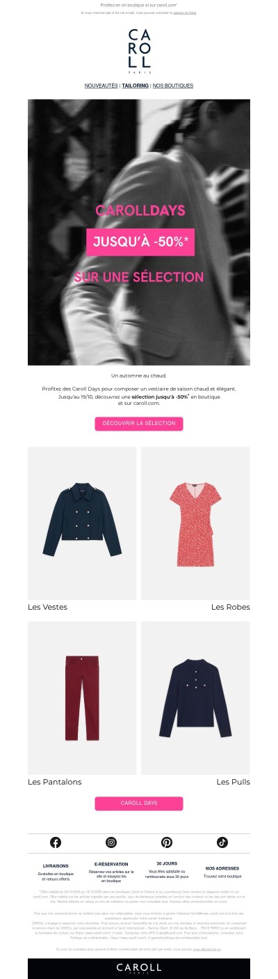 Caroll Days 🩷jusqu'à -50%