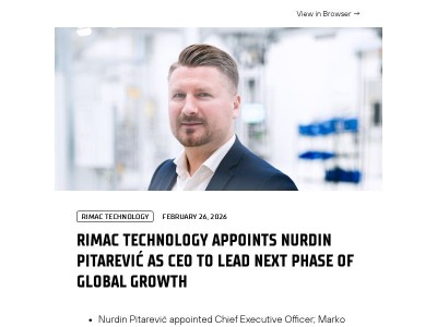 Rimac Technology Appoints Nurdin Pitarević as CEO to Lead Next Phase of Global Growth