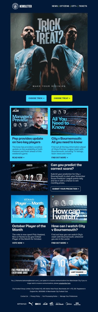 Trick or Treat? 🎃 Plus, the latest injury news ⬇️