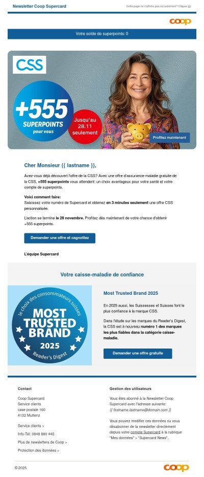 Dernière chance: +555 superpoints vous attendent toujours