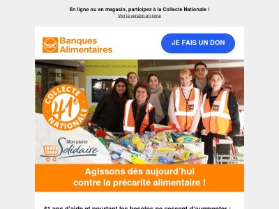 La 41ᵉ Collecte Nationale se prépare… Ensemble, relevons ce défi solidaire !