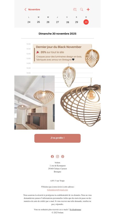 ⏰ RAPPEL : votre RDV bōlum