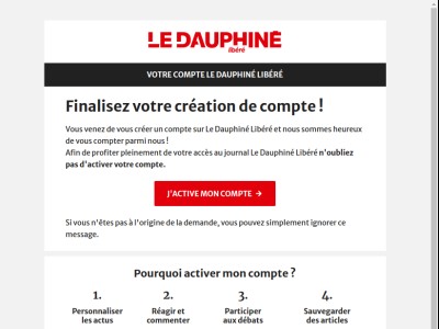 Finalisez votre création de compte