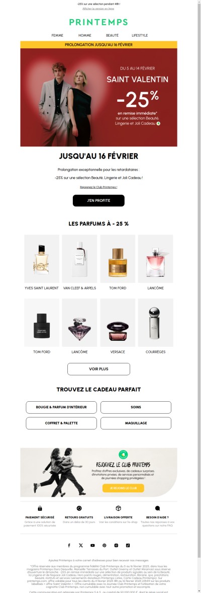 Saint-Valentin ❤️ Offre prolongée pour les retardataires