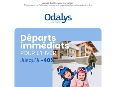 [Jusqu'à -40%] Départ immédiat vers le bonheur ! 😍
