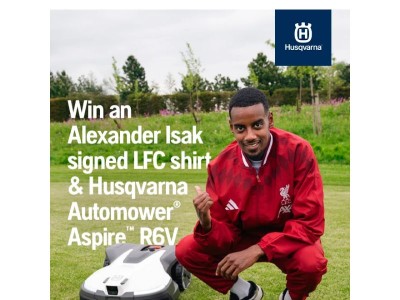 WIN a signed Alexander Isak shirt & Husqvarna Robotic mower