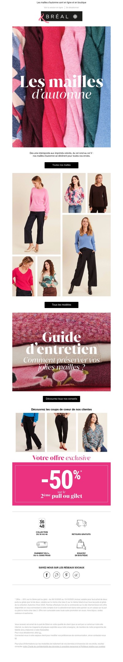 {{ lastname }}, votre boutique vous présente ses nouvelles mailles