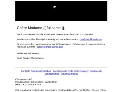 Veuillez compléter votre inscription sur chronoswiss.com