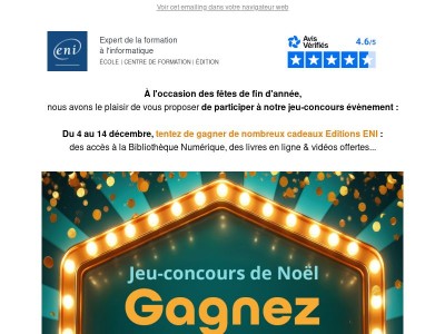 🎁{{ lastname }}, participez à l'évènement de Noël ENI, du 4 au 14 décembre