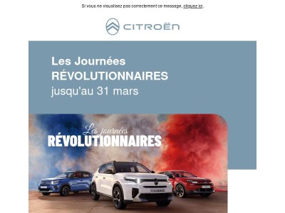 Journées RÉVOLUTIONNAIRES chez votre agent Citroën