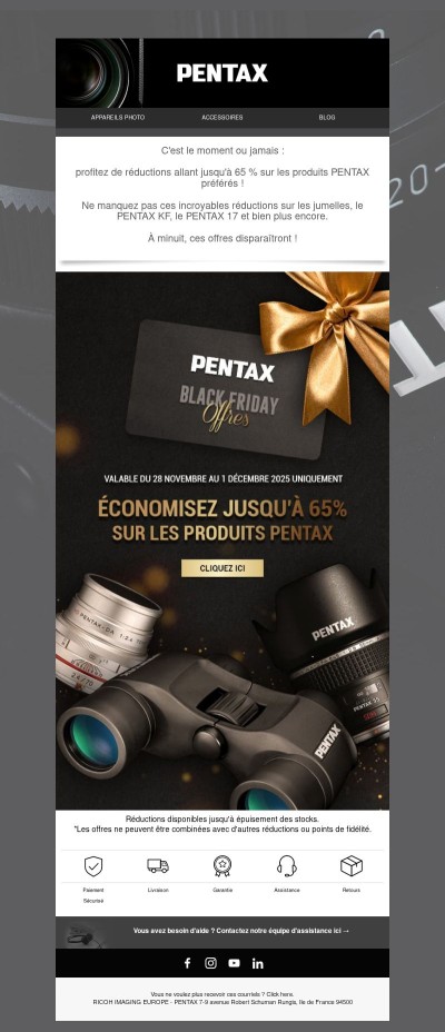 🚨 Dernière chance ! Les offres du Black Friday se terminent aujourd'hui !