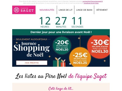 Commandez aujourd'hui pour une livraison garantie avant Noël 🎅