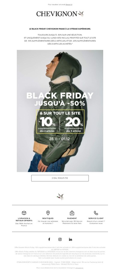Black Friday : Jusqu’à -20% supp. sur tout le site