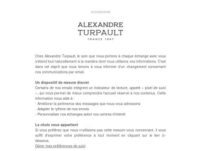 Information concernant nos communications