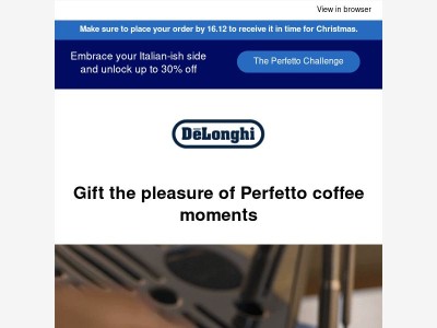 Shop De’Longhi gifts – only a few days left!