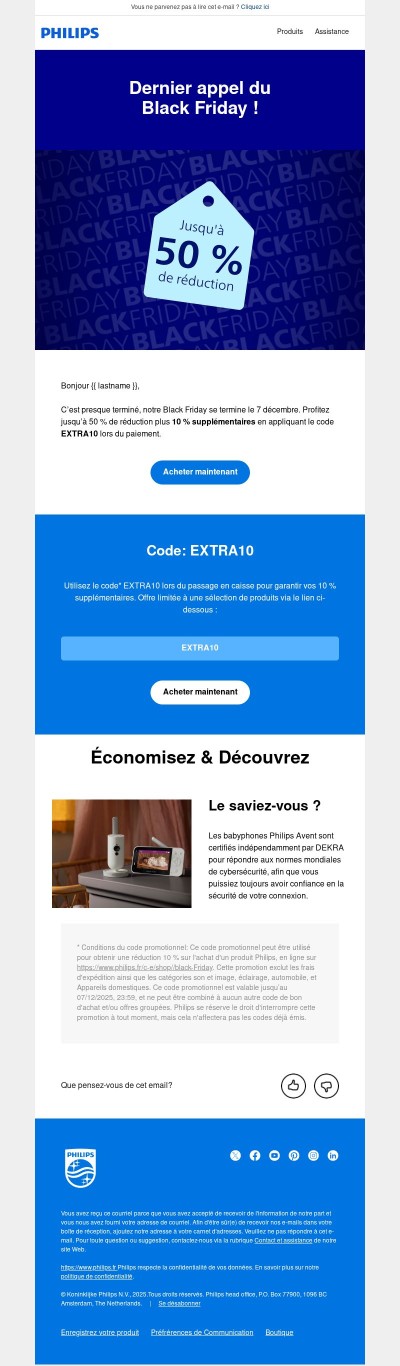 🚨 Dernières heures : jusqu’à 50 % de réduction PLUS 10 % supplémentaires