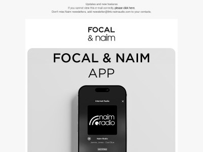 Optimise your listening experience with the Focal & Naim app
