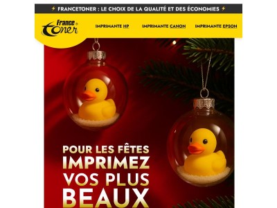 Vos plus beaux cadeaux s'impriment avec FranceToner 🌟