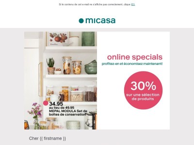 Exclusivement en ligne: 30% sur nos Online-Specials!