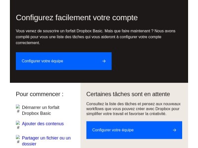 (1/9) Vous avez des tâches en attente dans Dropbox