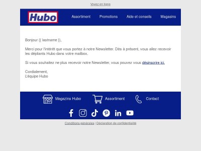 Bienvenue chez Hubo