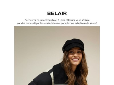 Nos manteaux à -50%!