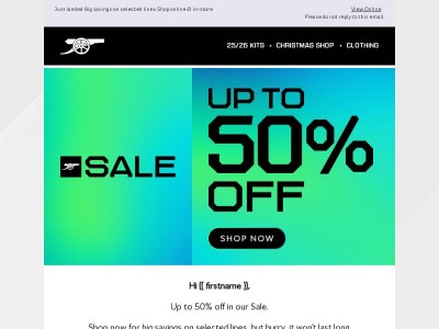 SALE LIVE NOW: Up to 50% Off