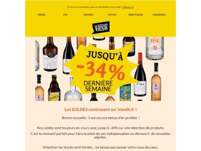 Soldes : dernière chance jusqu'à -34%