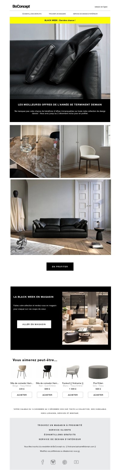 La BLACK WEEK se termine demain